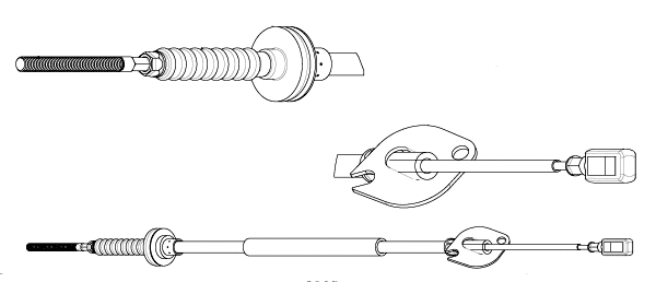 Tirette à câble, commande d'embrayage CEF FO01184