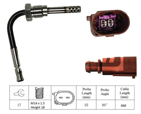 Capteur, température des gaz LEMARK LXT018