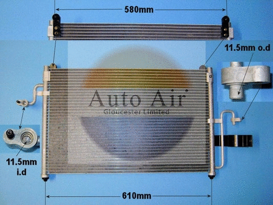 Condenseur, climatisation AUTO AIR GLOUCESTER 16-9760