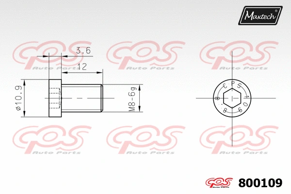Vis, disque de frein MAXTECH 800109