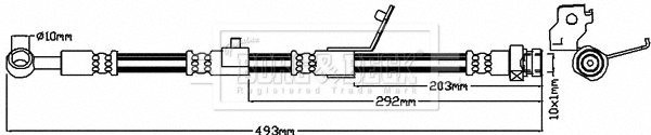 Flexible de frein BORG & BECK BBH8645