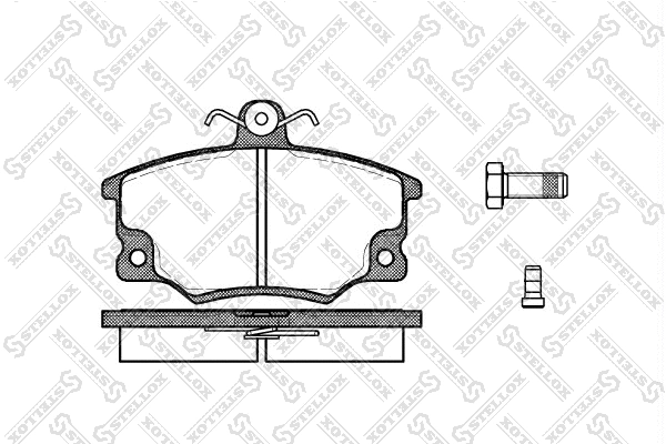 Kit de plaquettes de frein, frein à disque STELLOX 157 004-SX