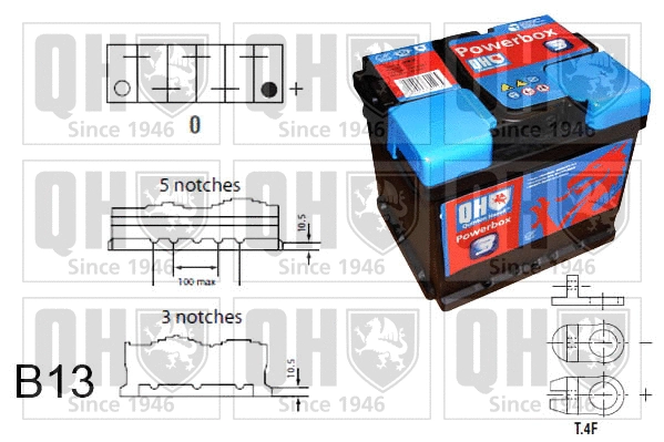 Batterie de démarrage QUINTON HAZELL QBT0953