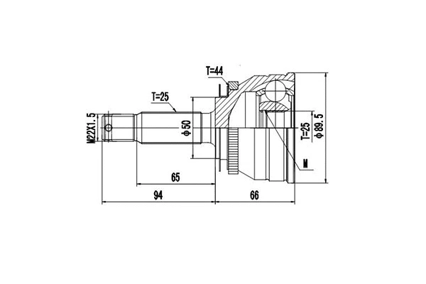 Jeu de joints, arbre de transmission DYNAMATRIX DCV824038