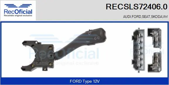 Commutateur de colonne de direction RECOFICIAL RECSLS72406.0