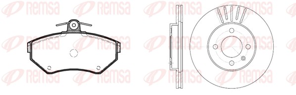 Kit de freins, frein à disques REMSA 8631.00