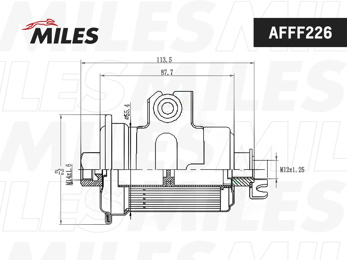 Filtre à carburant MILES AFFF226
