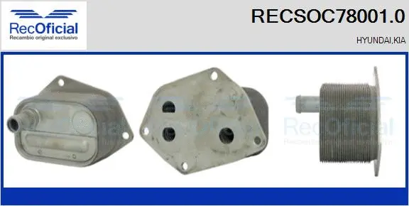 Radiateur d'huile RECOFICIAL RECSOC78001.0