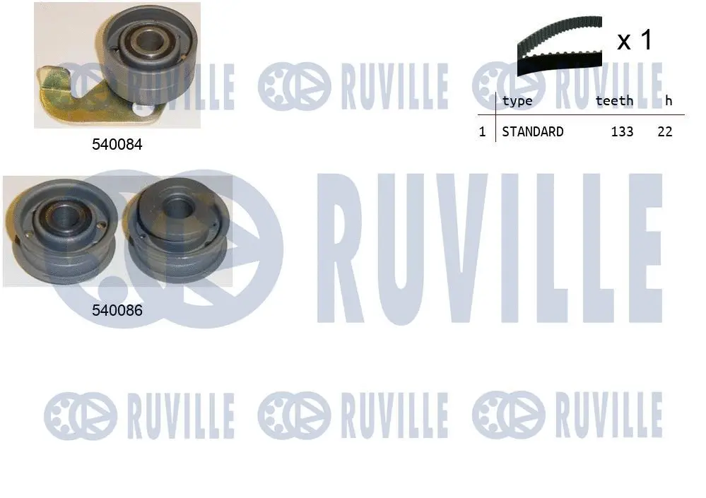 Kit de courroie crantée RUVILLE 550175