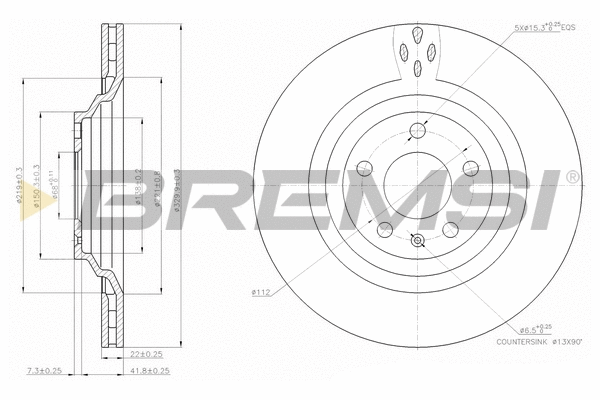 Disque de frein BREMSI CD7240V