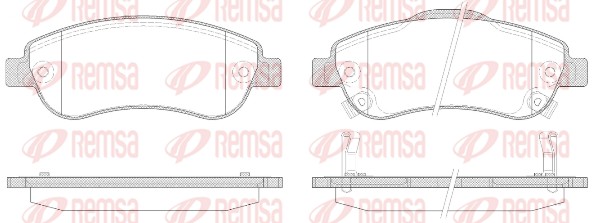 Kit de plaquettes de frein, frein à disque REMSA 1289.02