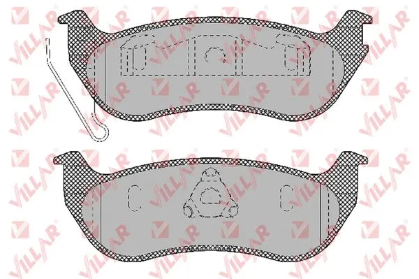 Kit de plaquettes de frein, frein à disque VILLAR 626.1366