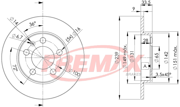 Disque de frein FREMAX BD-5311