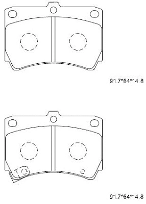 Kit de plaquettes de frein, frein à disque ASIMCO KD3798