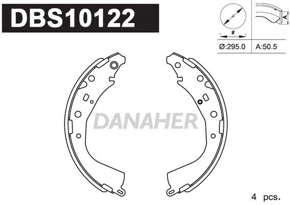 Jeu de mâchoires de frein DANAHER DBS10122