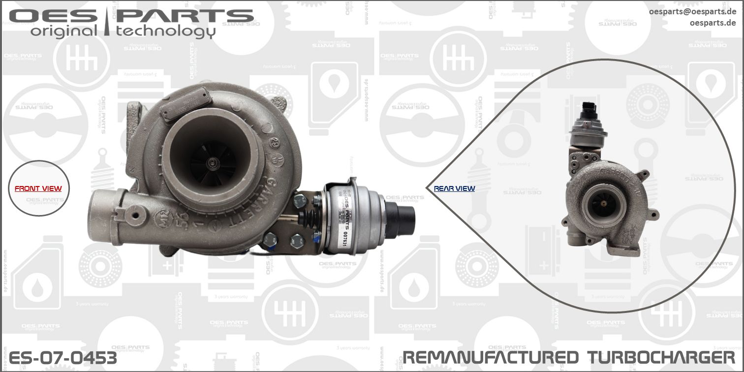 Turbocompresseur, suralimentation OES PARTS ES-07-0453