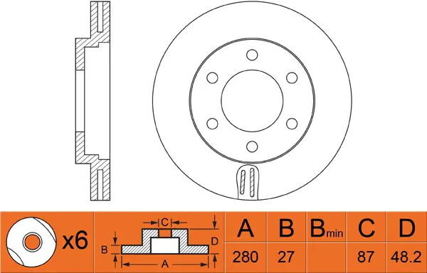 Disque de frein FIT FR0423V