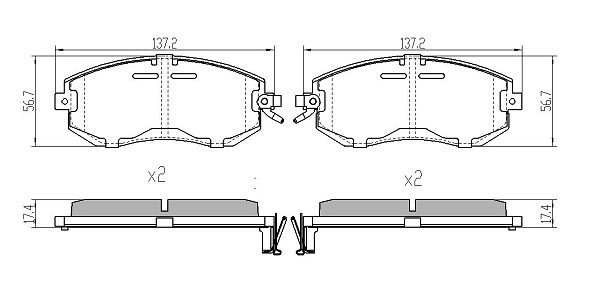 Kit de plaquettes de frein, frein à disque FREMAX FBP-1564