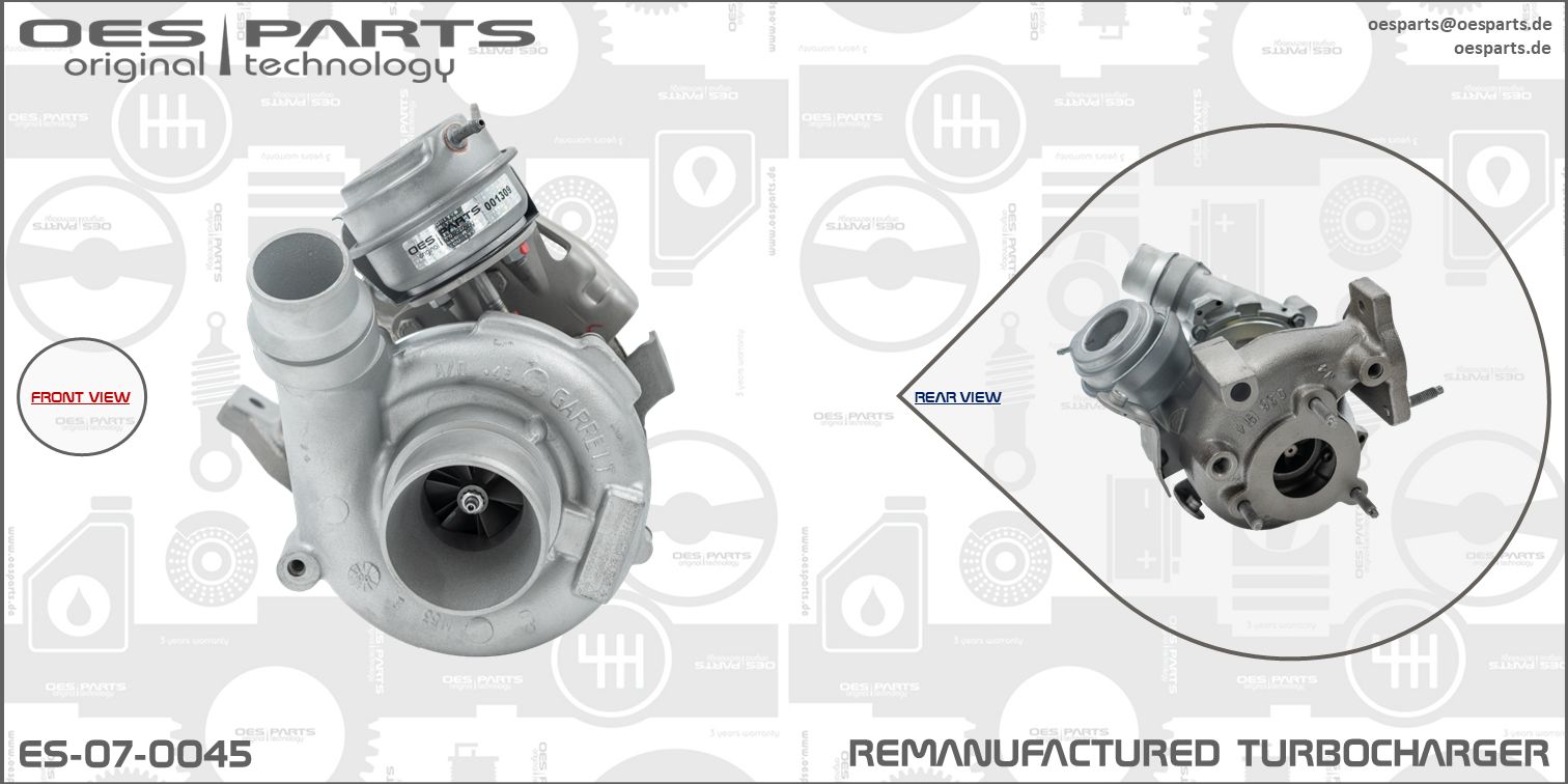 Turbocompresseur, suralimentation OES PARTS ES-07-0045