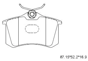 Kit de plaquettes de frein, frein à disque ASIMCO KD7797