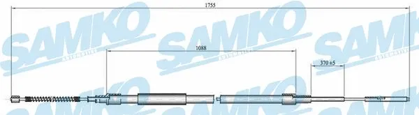 Tirette à câble, frein de stationnement SAMKO C0954B