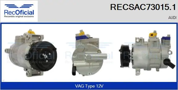 Compresseur, climatisation RECOFICIAL RECSAC73015.1