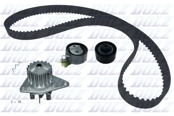 Pompe à eau + kit de courroie crantée DOLZ KD186