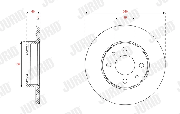 Disque de frein JURID 563350JC