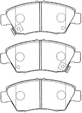 Kit de plaquettes de frein, frein à disque AISIN C1N016
