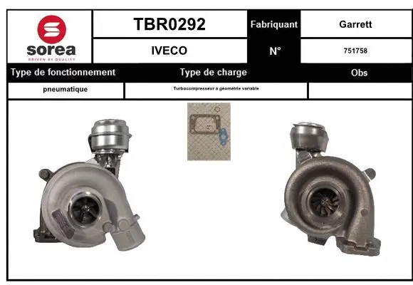 Turbocompresseur, suralimentation EAI TBR0292