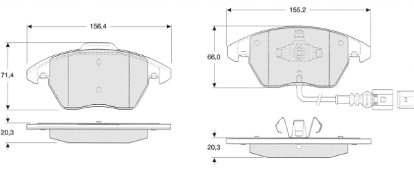 Kit de plaquettes de frein, frein à disque MTR MT453