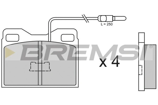 Kit de plaquettes de frein, frein à disque BREMSI BP2264