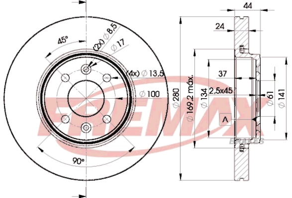 Disque de frein FREMAX BD-7829