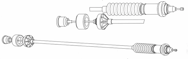 Tirette à câble, commande d'embrayage CEF CT01159