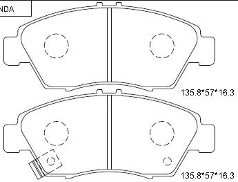 Kit de plaquettes de frein, frein à disque ASIMCO KD1776