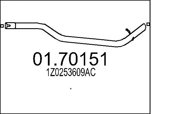 Tuyau d'échappement MTS 01.70151