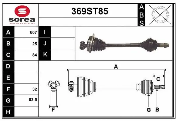Arbre de transmission STARTCAR 369ST85