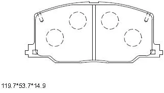 Kit de plaquettes de frein, frein à disque ASIMCO KD2723