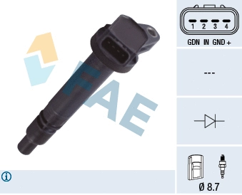 Bobine d'allumage FAE 80367