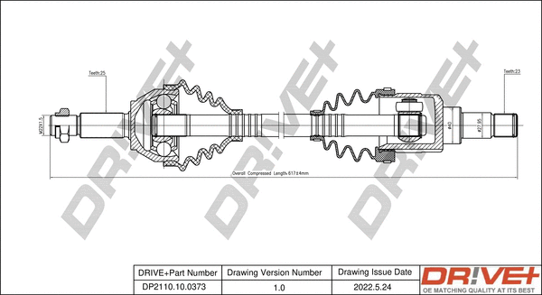 Arbre de transmission Dr!ve+ DP2110.10.0373