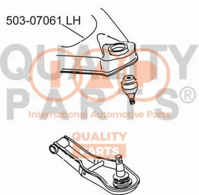 Bras de liaison, suspension de roue IAP QUALITY PARTS 503-07061