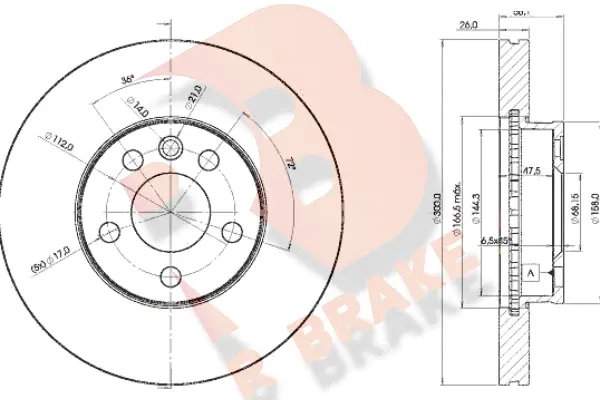 Disque de frein R BRAKE 78RBD21531