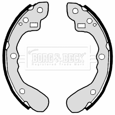 Jeu de mâchoires de frein BORG & BECK BBS6324