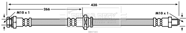 Flexible de frein BORG & BECK BBH7365