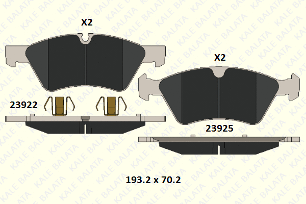 Kit de plaquettes de frein, frein à disque KALE 23922 210 05