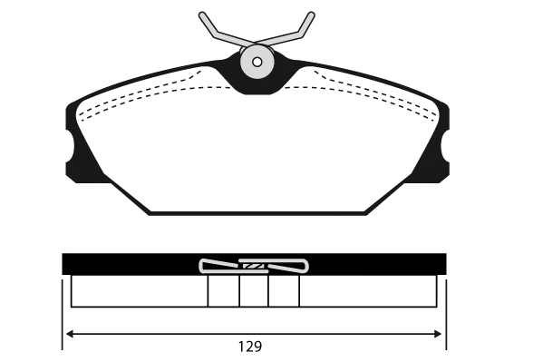 Kit de plaquettes de frein, frein à disque Technika 01207