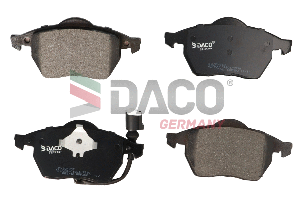 Kit de plaquettes de frein, frein à disque DACO Germany 324757