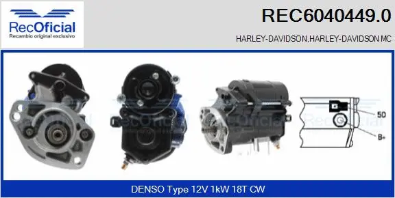 Démarreur RECOFICIAL REC6040449.0