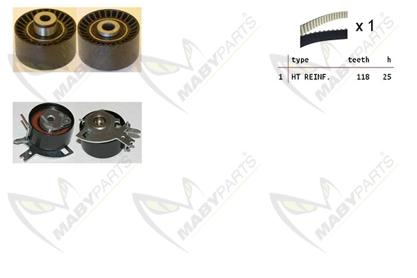 Kit de courroie crantée MABYPARTS OBK010089