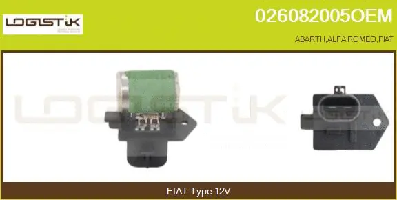 Prérésistance, moteur électrique (ventilateur de radiateur) LGK 026082005OEM